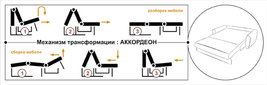 Механизм трансформации аккордеон